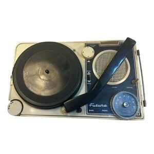 Futura Phonograph Record Player Portable Battery Untested Vintage 1960s